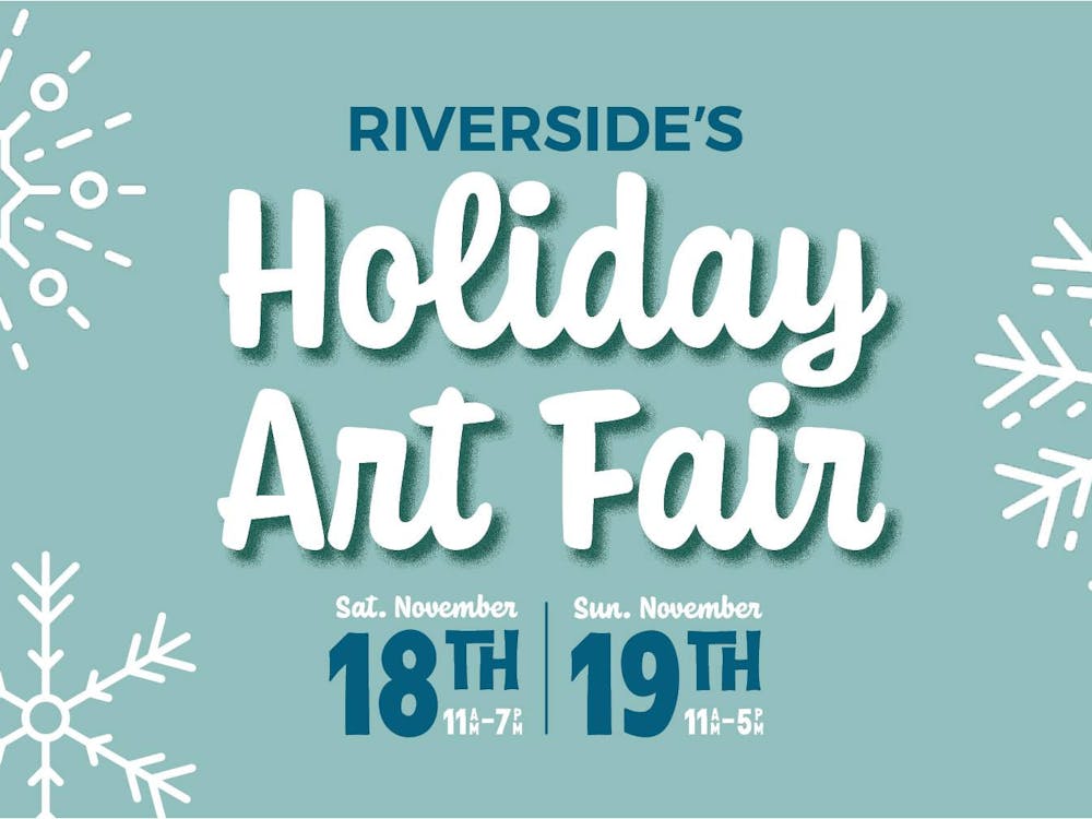 Riverside Arts Center Holiday Art Fair banner. Photo credit: Riverside Arts Center (with permission to use)