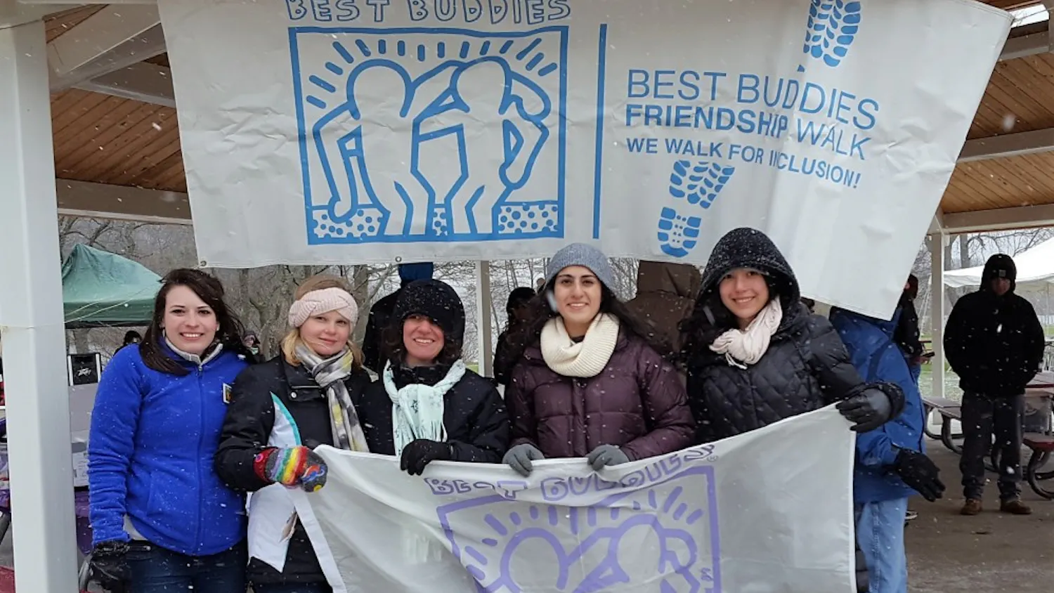 Students at the Best Buddies Friendship Walk in Gallup Park in Ann Arbor on Saturday, April 9. 