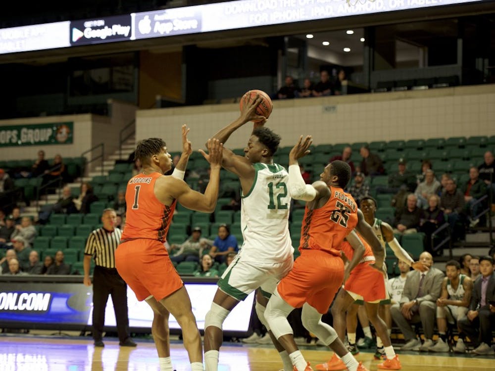 Boubacar Toure looks to a pass versus BGSU at the Convocation Center in Ypsilanti on Jan. 22.