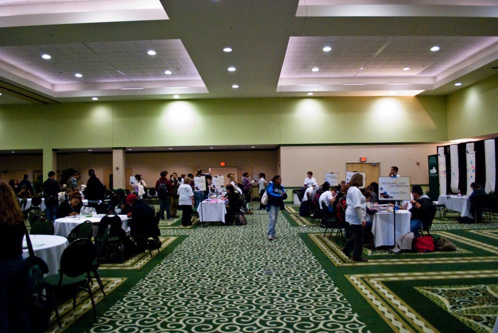 National Day on Writing as hosted in the Student Center Ballroom.
