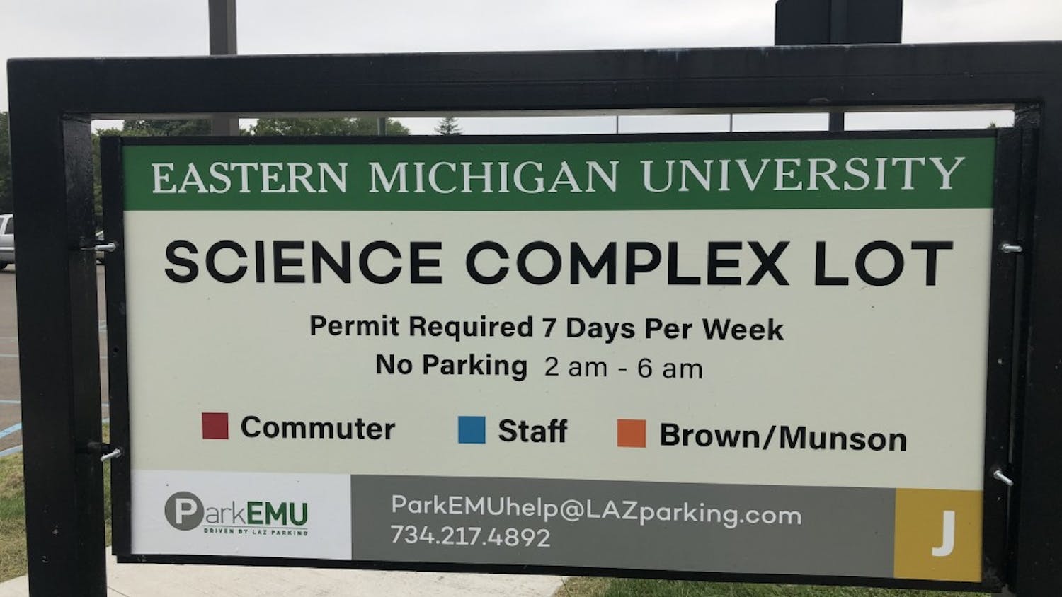 New Science Complex lot sign