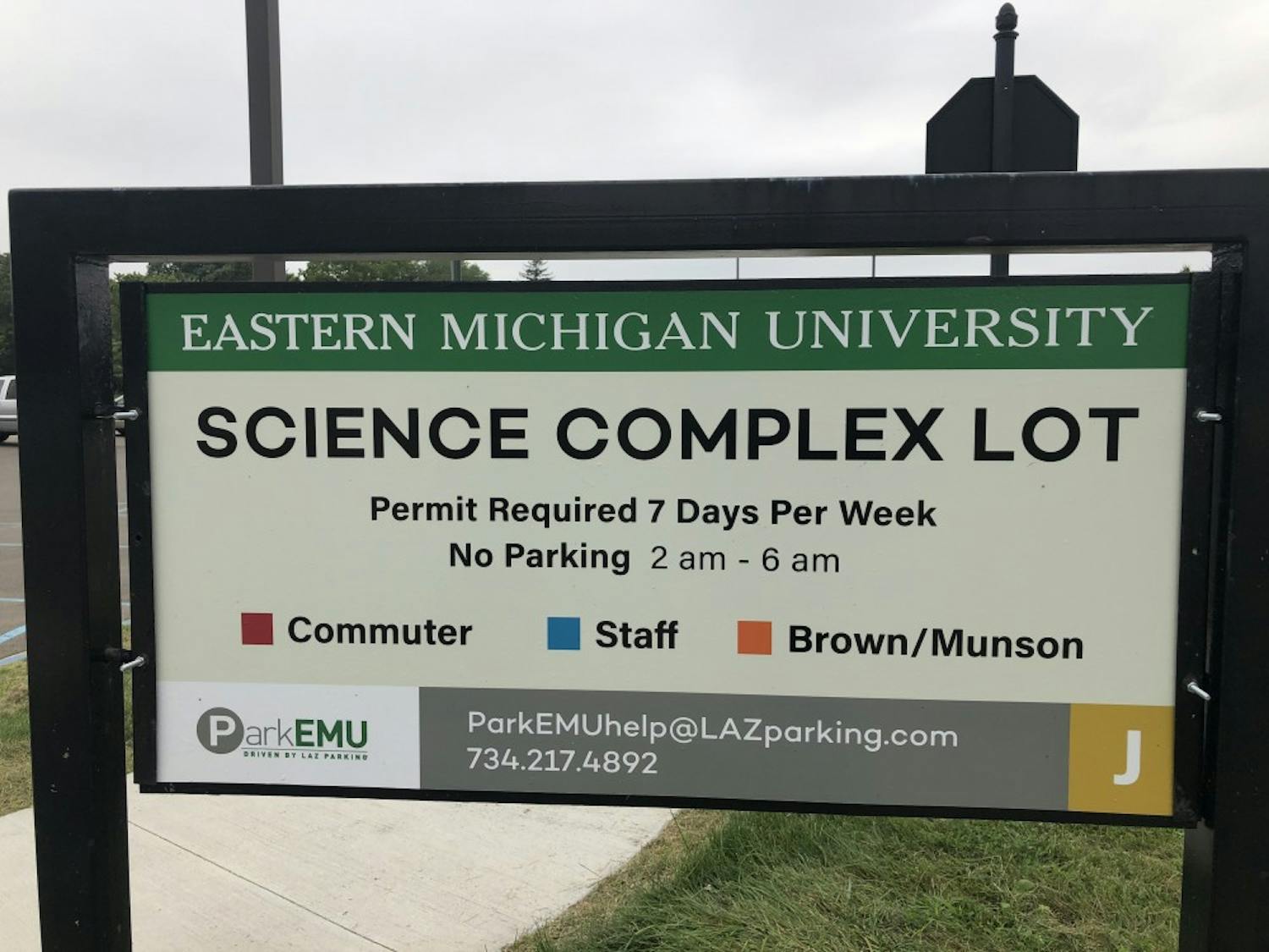 New Science Complex lot sign