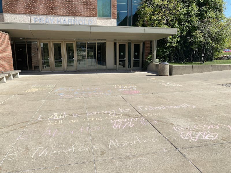 Political chalk resurges on Eastern Michigan University campus