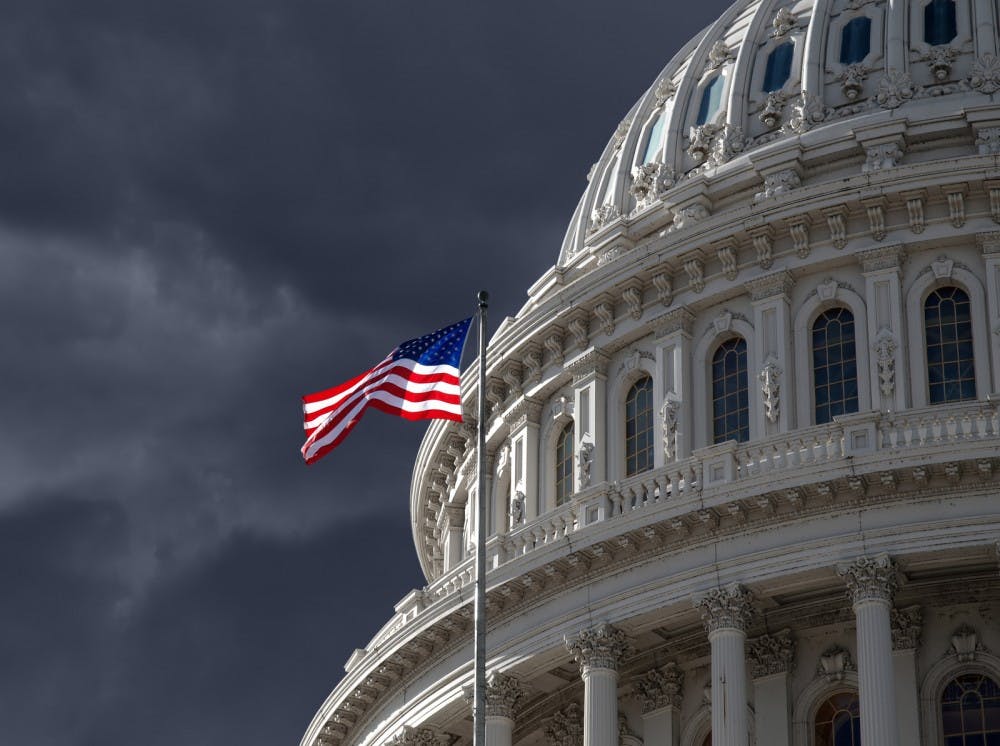 Dark Sky Over US Capitol Building