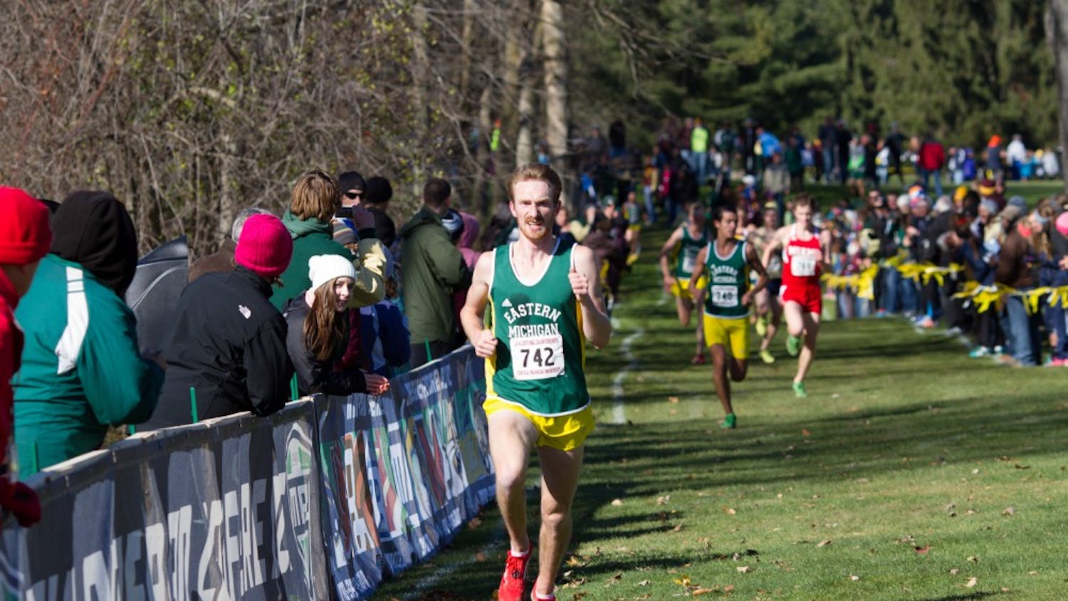 Willy Fink wins the MAC Meet during the MAC Championship meet at Central Michigan
University in Mount Pleasant on Saturday, November 1
st, 2014.