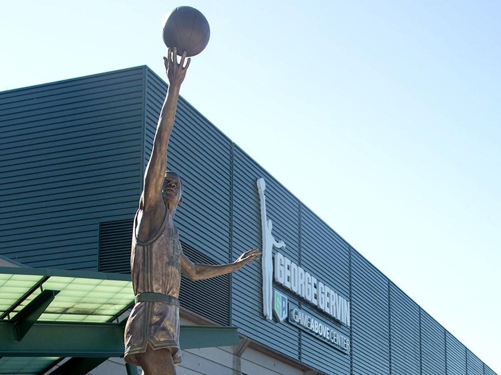 On Aug. 31, 2023, the athletics department at Eastern Michigan University unveiled a bronze statue of former EMU basketball player George Gervin, outside the building that now bears his name.   Formally known as the university's convocation center, the basketball area building, which also houses athletic department offices was renamed after Gervin and the GameAbove organization that formed to support the university's mission. Gervin, known as the Iceman, is a four-time four-time NBA scoring champion.