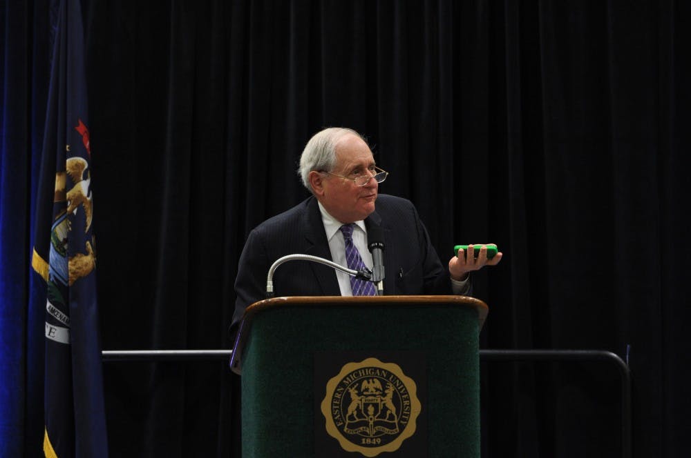 Senator Carl Levin speaks at EMU