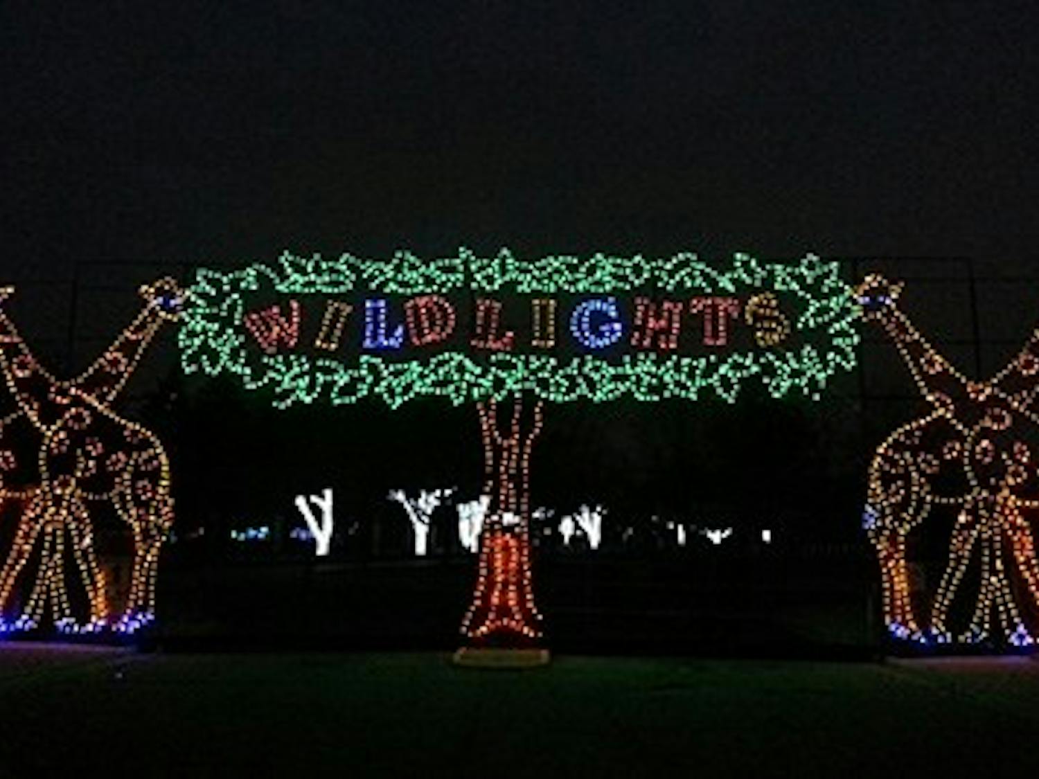 The entrance of the "WIld Lights" exhibit.