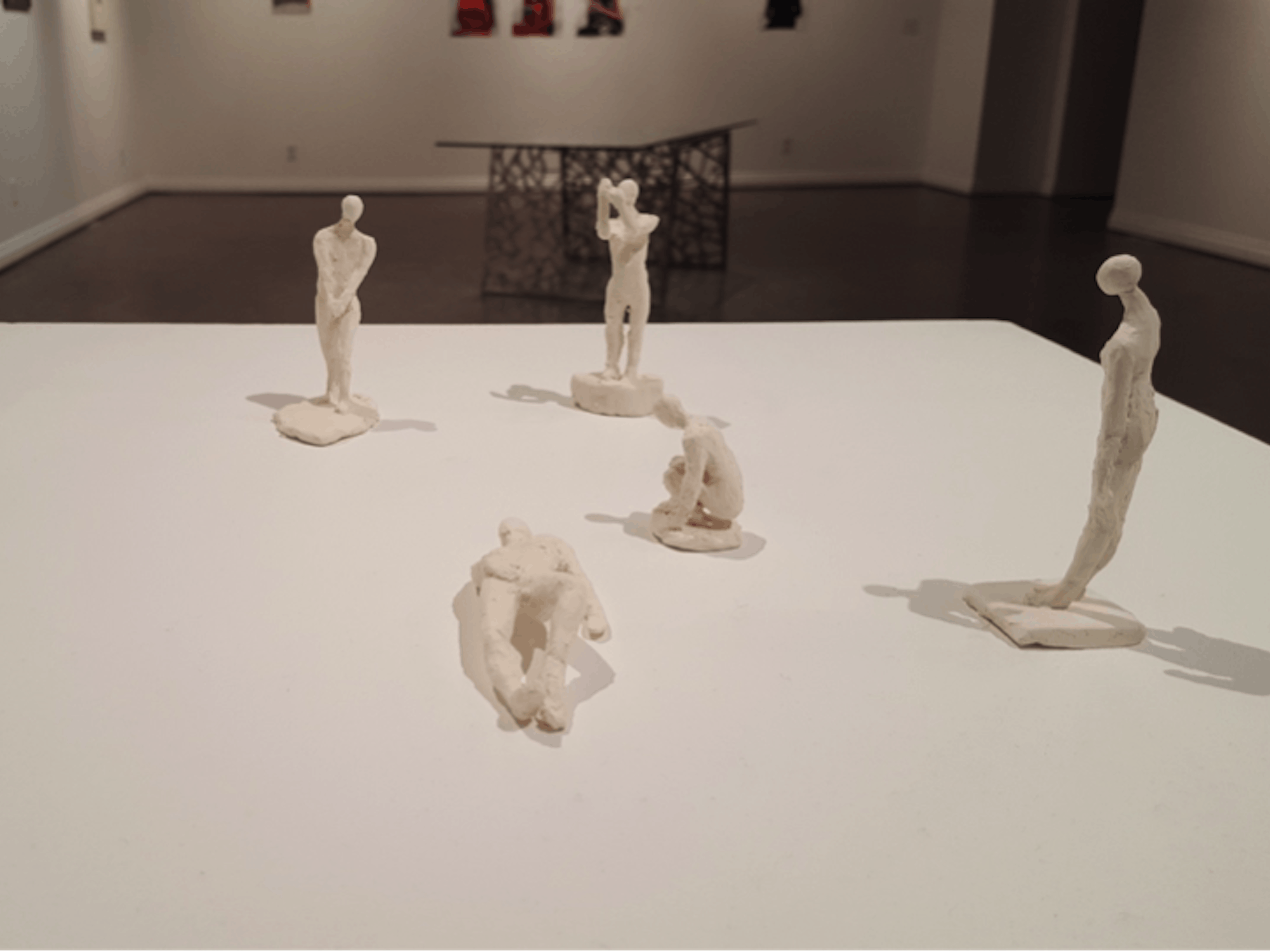 Rita Lee’s piece, I Know Exactly Who I Am When I’m Alone,&nbsp;displays different&nbsp;feelings&nbsp;through 3-D clay figures.