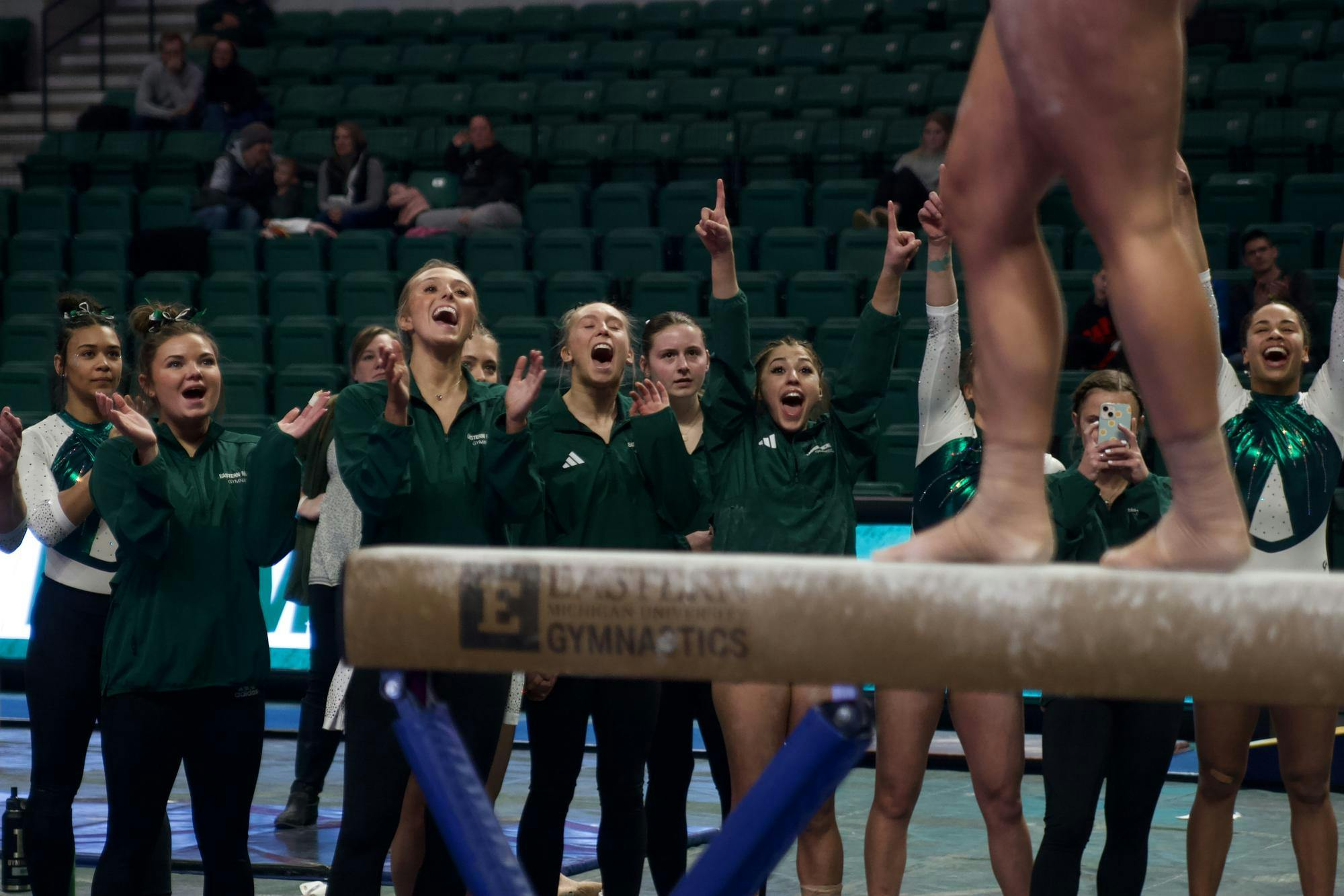 EMU vs NIU: EMU Team Cheering.jpeg