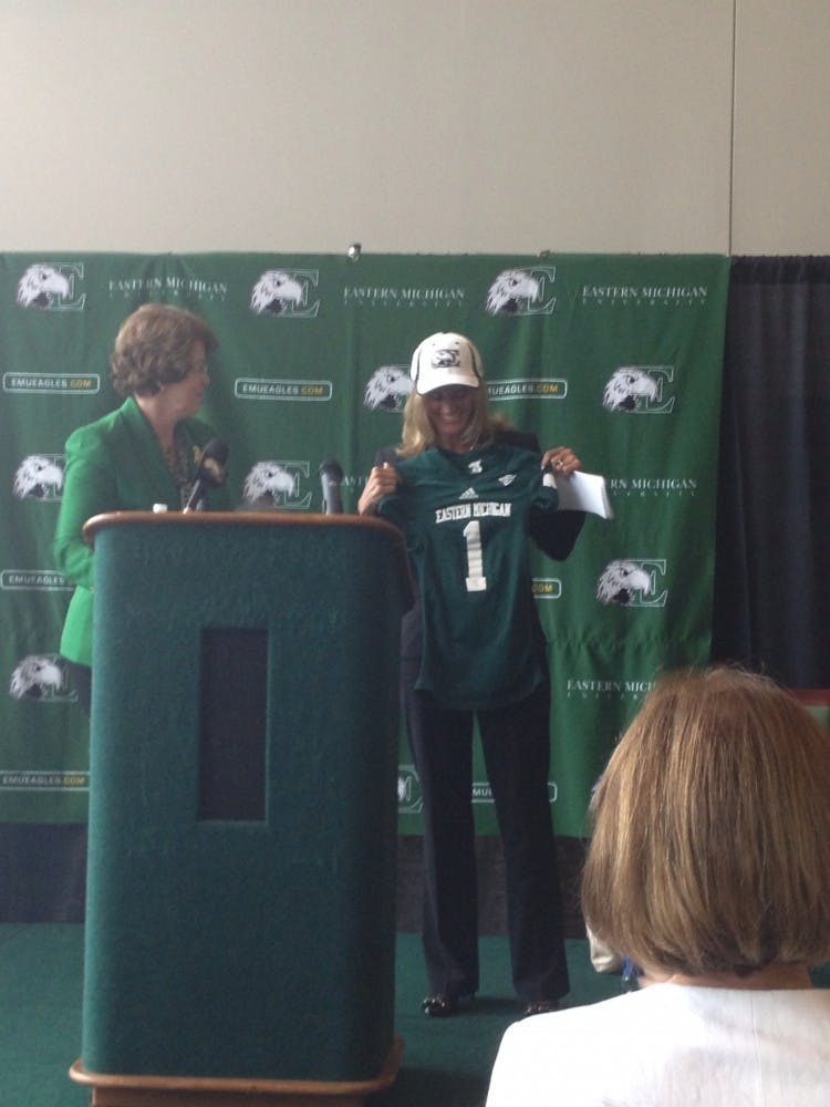 	Heather Lyke is the first woman in EMU’s history to be full-time Director of Intercollegiate Athletics.
