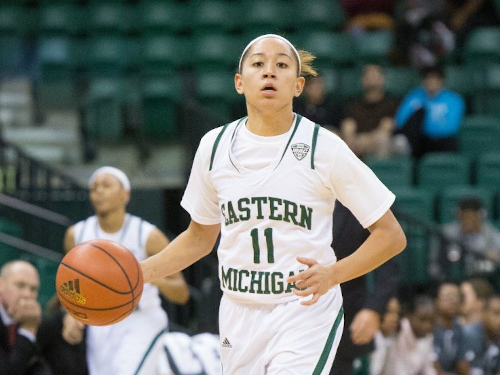 EMU guard Desyree Thomas had 8 assists in Eastern Michigan's 101-52 win over Madonna University Friday afternoon.