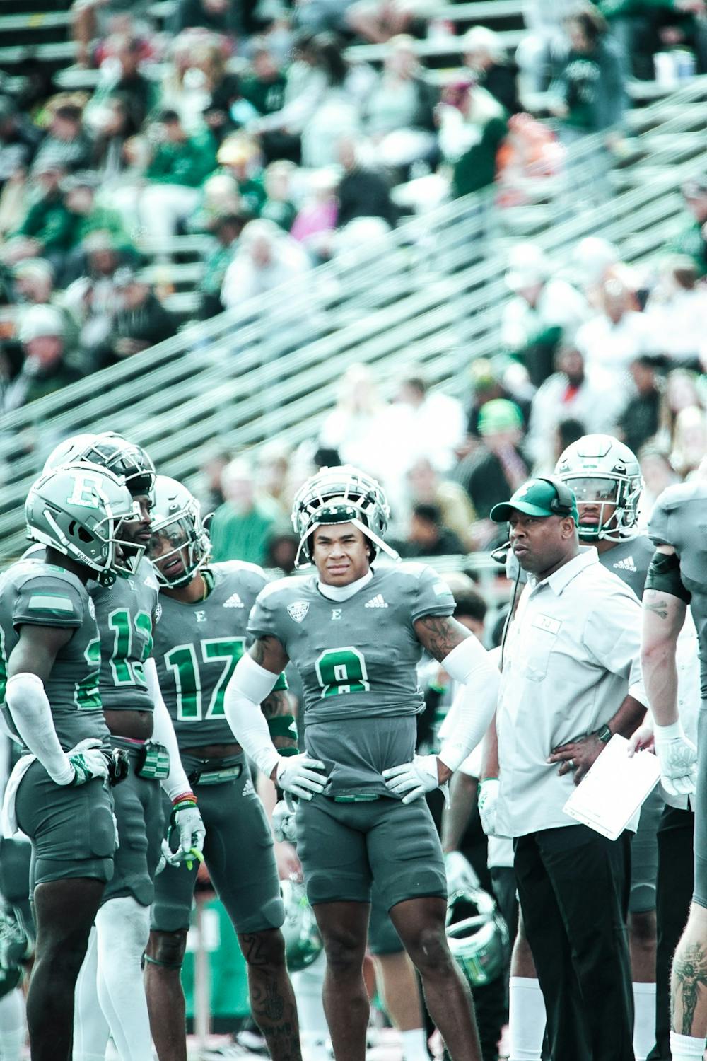 Eagles soar back in second half; EMU football defeats UMass 20-13 for homecoming win
