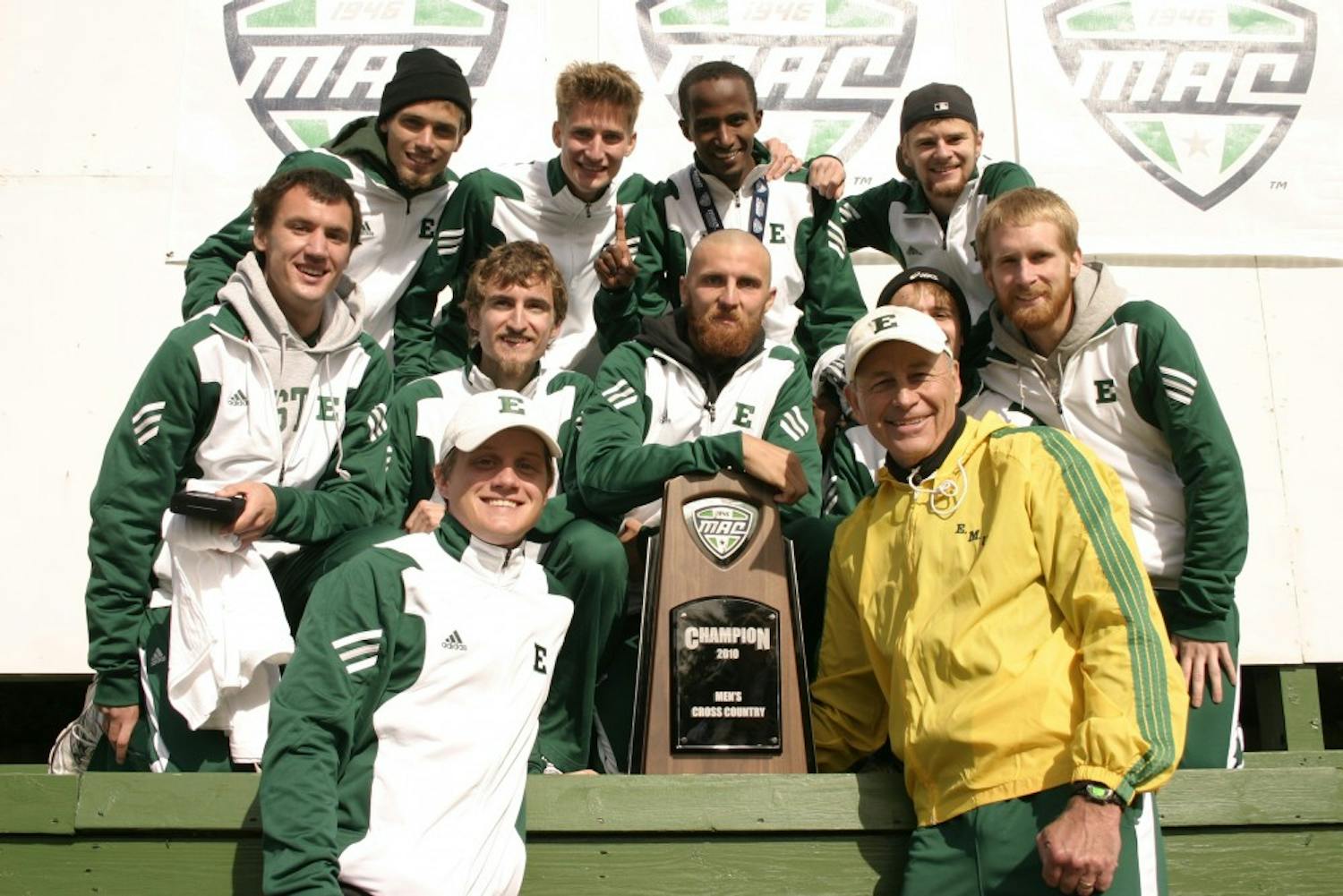 The Eagles defeated last year’s champions, Kent State, as well as Miami (Ohio). Coach John Goodridge was also named 2010 Men’s Cross Country Coach of the Year.