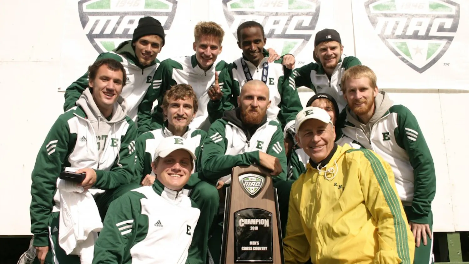 The Eagles defeated last year’s champions, Kent State, as well as Miami (Ohio). Coach John Goodridge was also named 2010 Men’s Cross Country Coach of the Year.