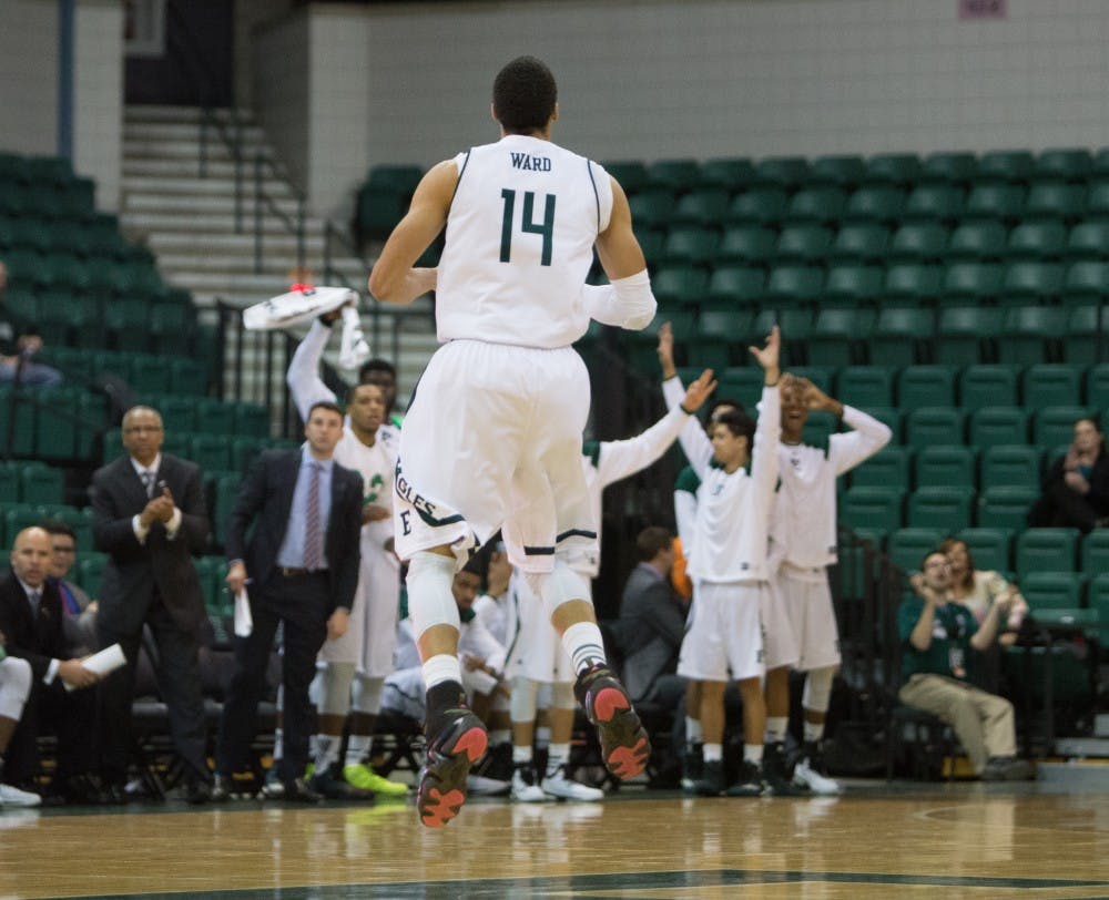 Eastern Michigan forward Karrington Ward scored 22 points and pulled in 10 rebounds in the Eagles 83-69 win over Miami (OH) Feb. 10 2015 at the Convocation Center.