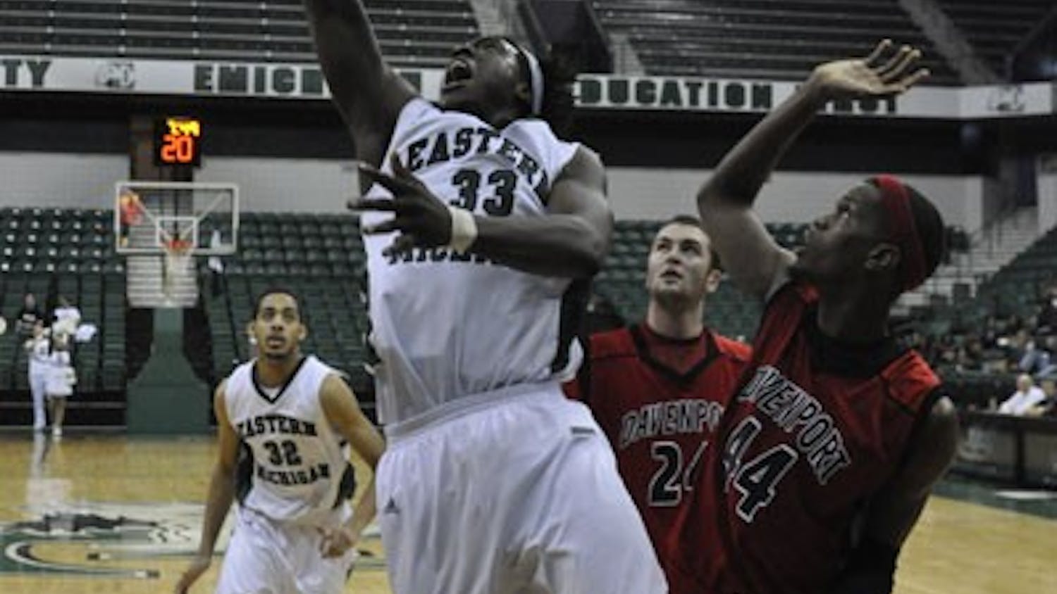 EMU barely sliped past Davenport University during Saturday's game.