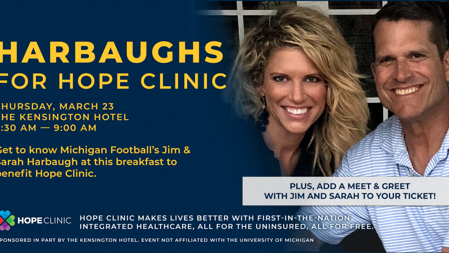 Harbaughs for Hope Clinic