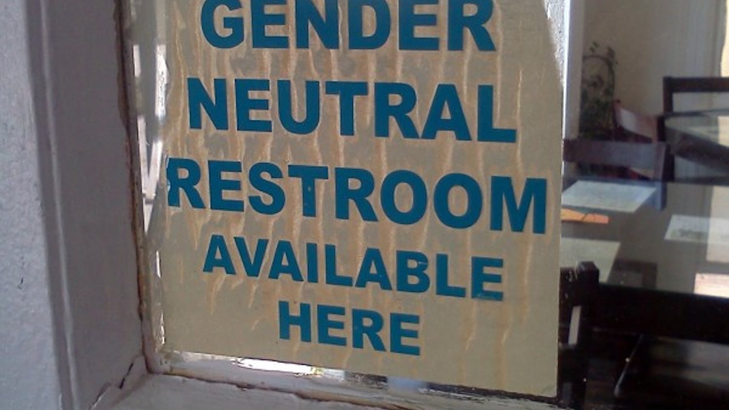 A gender-neutral restroom sign in Ann Arbor.