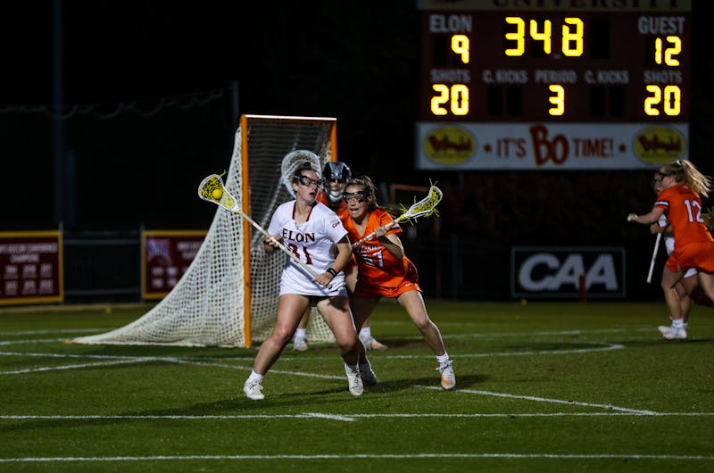 Elon University lacrosse unable to convert halftime lead against