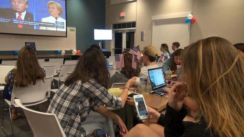 Students respectfully enthusiastic during third presidential debate ...