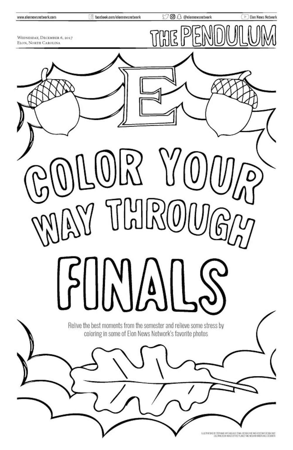 Color your way through finals with ENN's coloring book - Elon News Network