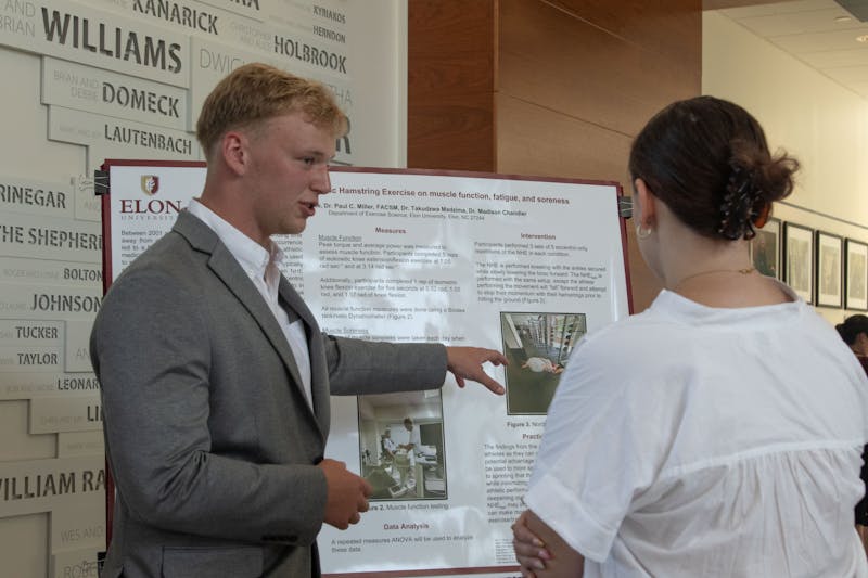 Elon students showcase summer research at annual SURE poster presentation
