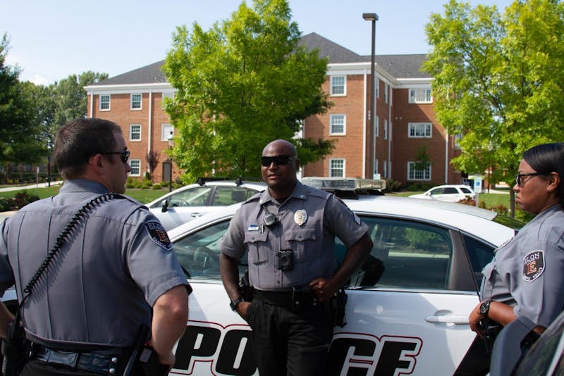 Campus Police Officers and faculty train for active shooter situations