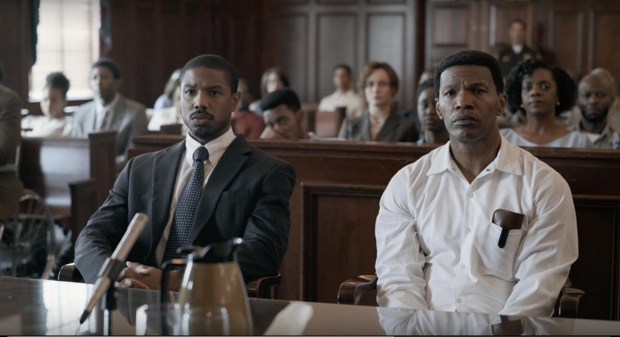 Bryan Stevenson (Michael B. Jordan) fights to save his client (Jamie Foxx) from the death penalty. 