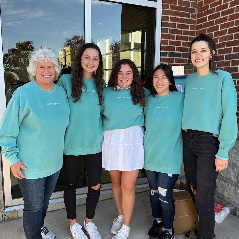 Donna Downs, Claire Michel, Ashlyne Austin, Jenna Gerig, and Gabby Szilagyi participated in Shop the Loop fall 2022.