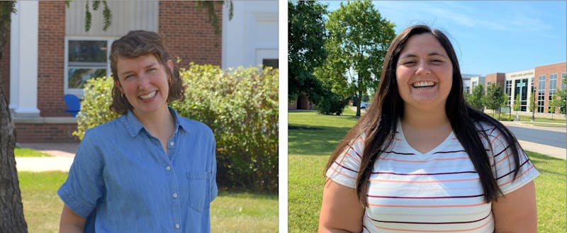 Diana Verhagen and Kimie Kline are new hall directors in Olson Hall and Breuninger and Gerig Halls.
