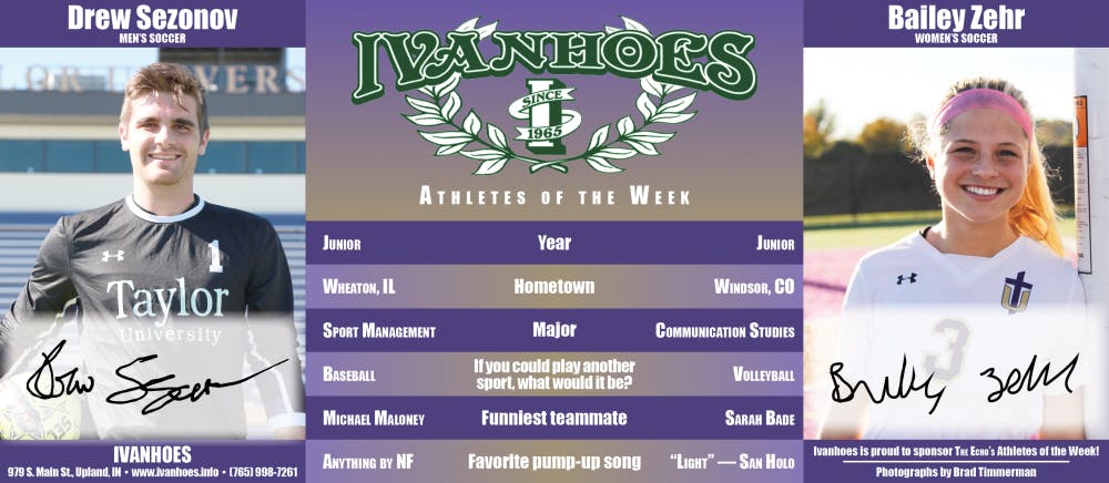 Athletes of the Week – Drew Sezonov and Bailey Zehr