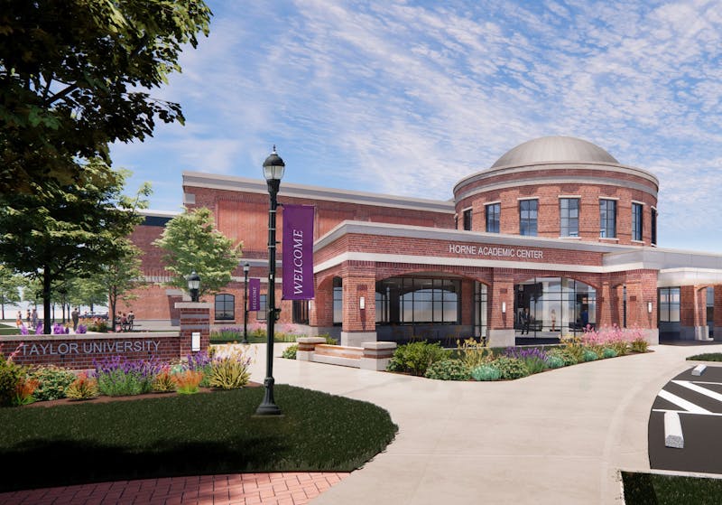 The Horne Academic Center, Taylor's newest academic building, is scheduled to open in 2024. (Rendering courtesy of Taylor University)