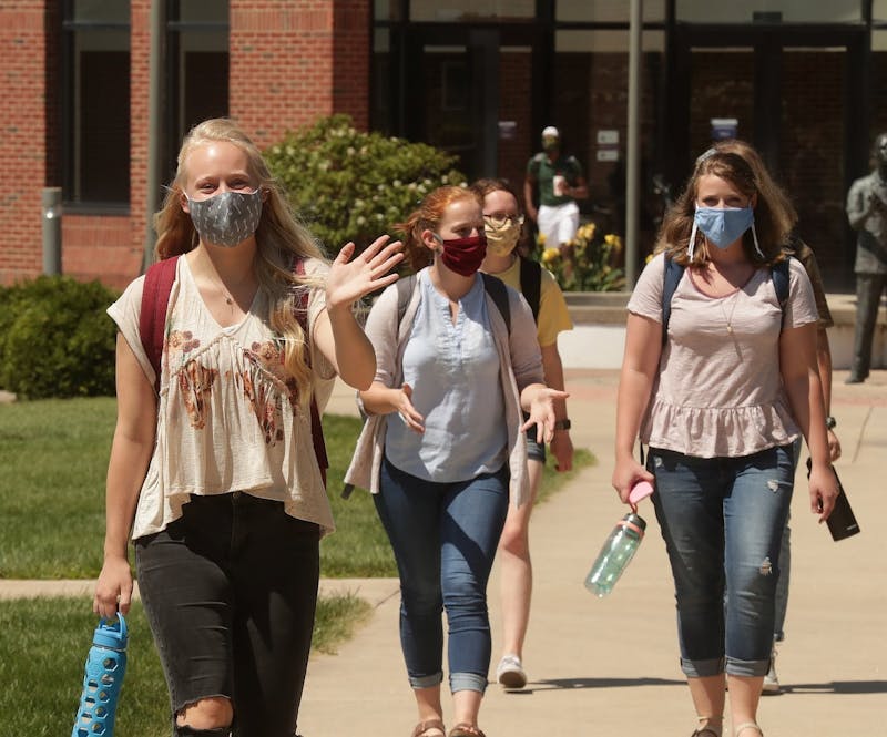  Altered COVID-19 regulations mean masks no longer need to be worn on campus. (Photo provided by Taylor University)
