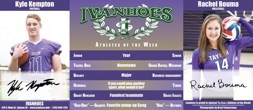 Athletes of the Week – Kyle Kempton and Rachel Bouma