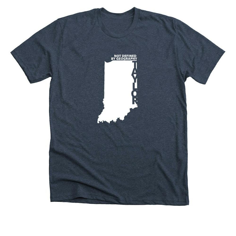 T-shirt design embodies “not defined by geography” 