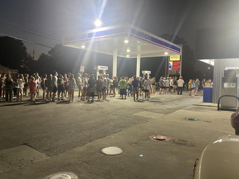 More than 400 students traveled to the local Marathon gas station on Aug. 27. 