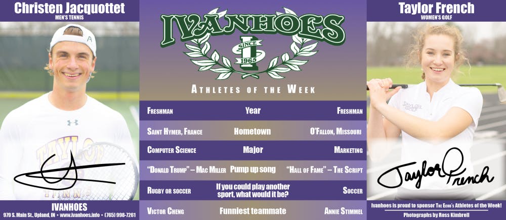 Athletes of the Week – Christen Jacquottet and Taylor French