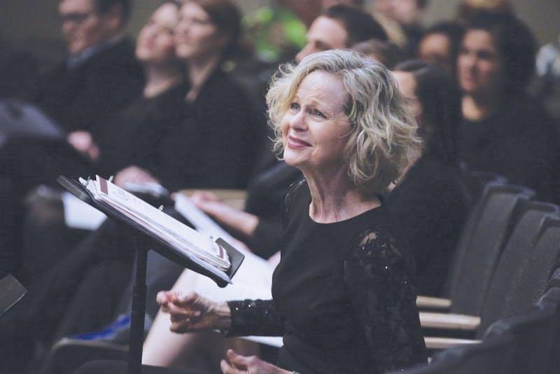 JoAnn Rediger, retiring professor of music, has taught at Taylor for 26 years.