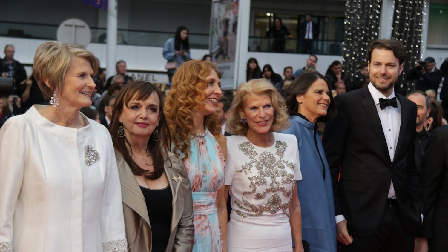 David Turner (right), with the group behind “Making Waves” at the Cannes Film Festival.