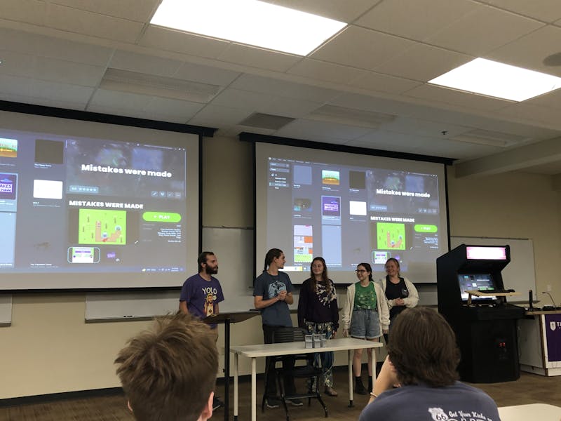 Michael Jessup, Micah Williams, Andi Berg, Sadie Miller and Riana Schultz created the game "Mistakes were Made."
