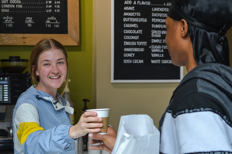Junior Gabby Burke enjoys her role as a barista at The Jumping Bean.