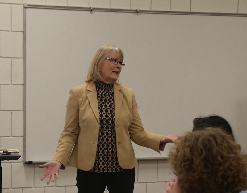 Professor Linda Taylor speaks at her workshop. (Photo provided by Donna Down)
