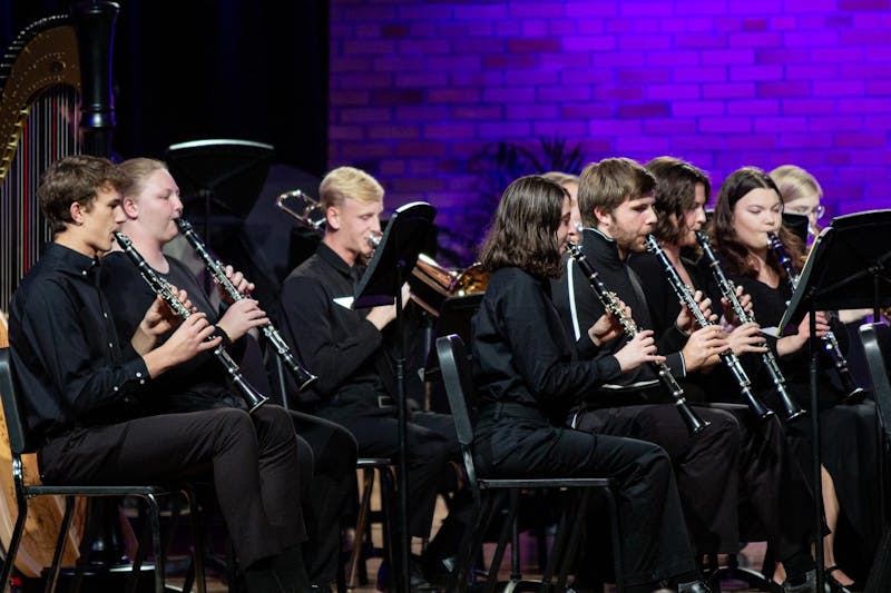 Taylor University’s Wind Ensemble performs at the homecoming concert. (Photo provided by Taylor University)
