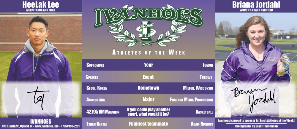 Athletes of the Week – HeeLak Lee and Briana Jordahl