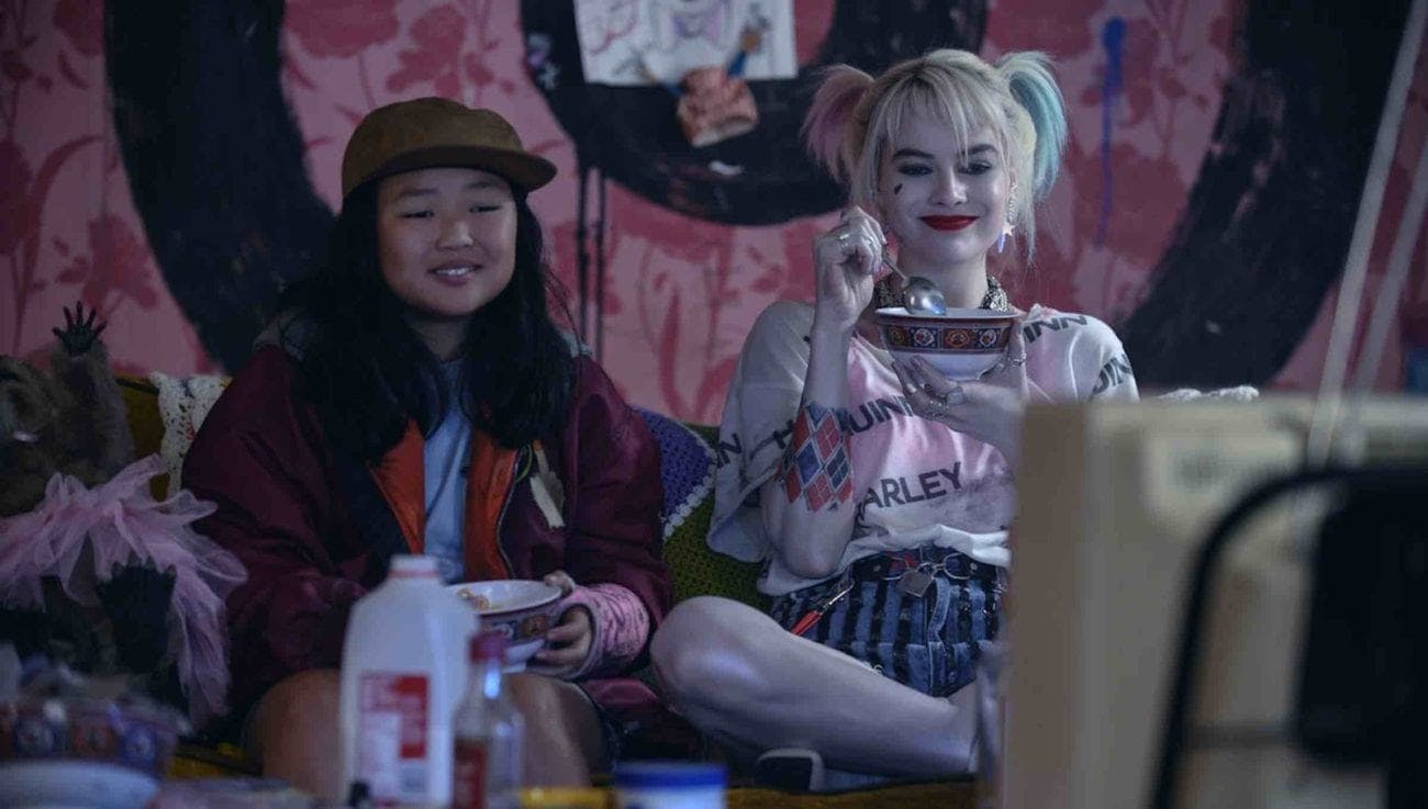 Cassandra Cain and Harley Quinn enjoy a moment of peace in the action-packed “Birds of Prey