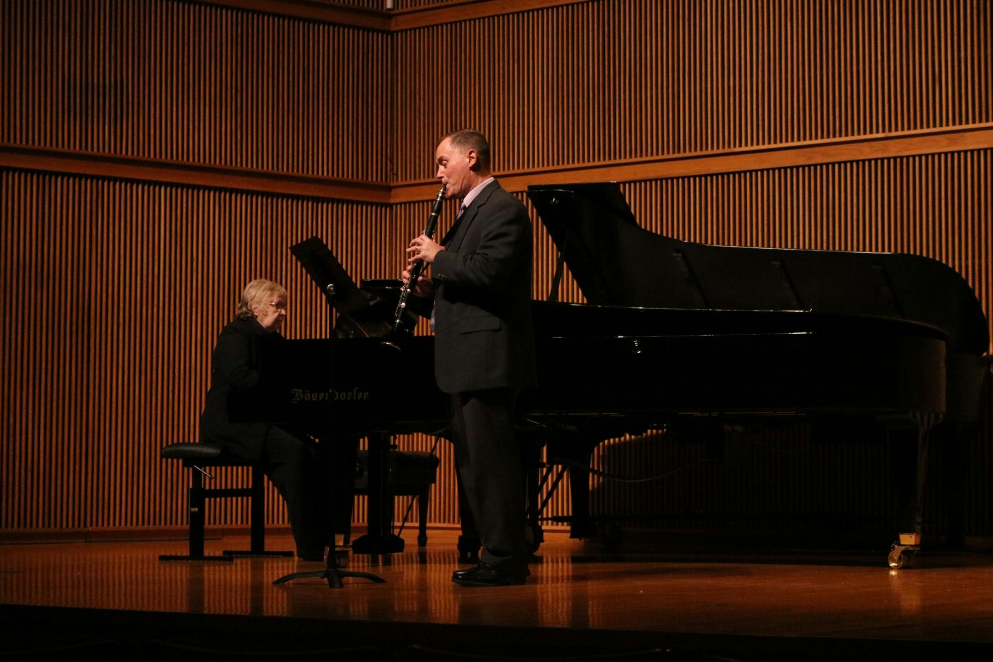 Professor of Music Christopher Bade performed a clarinet solo at the showcase