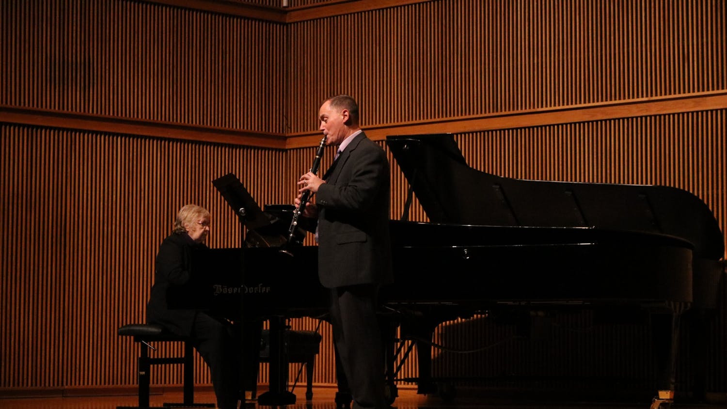 Professor of Music Christopher Bade performed a clarinet solo at the showcase