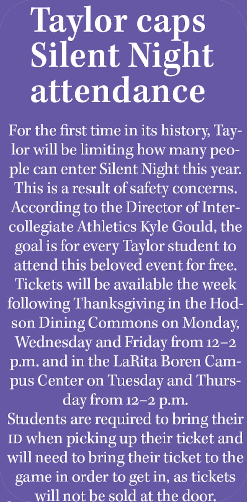 Taylor caps Silent Night
