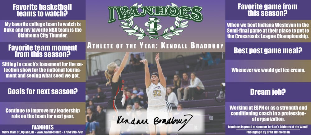 Athlete of the Year – Kendall Bradbury